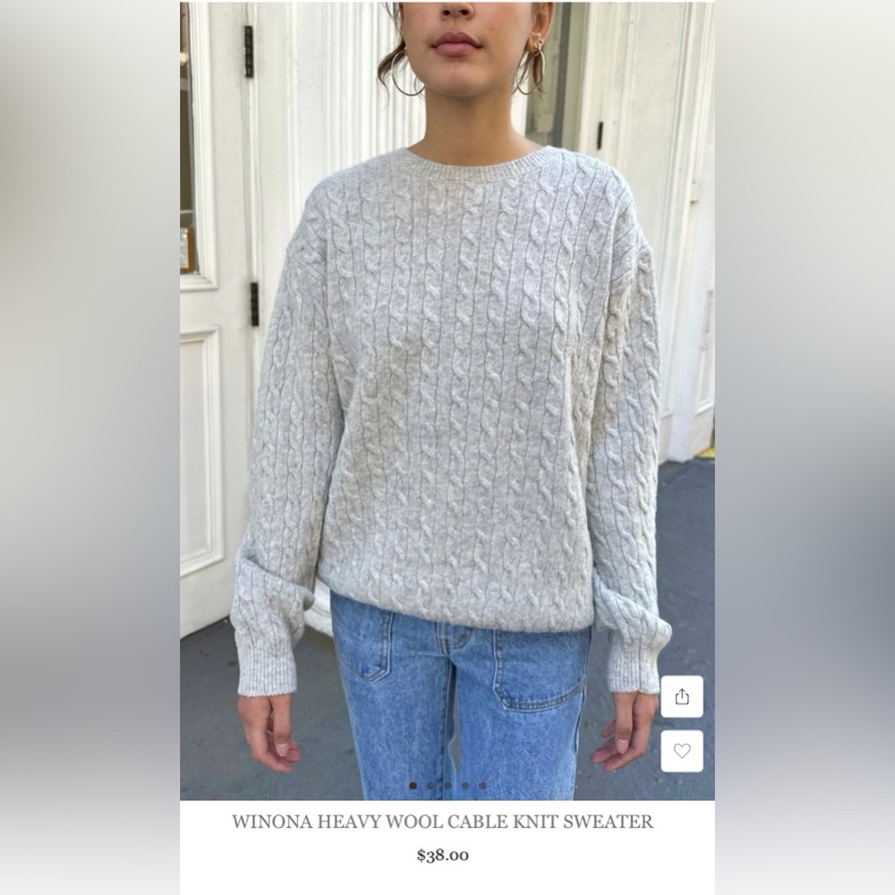 Wool cable knit sweater